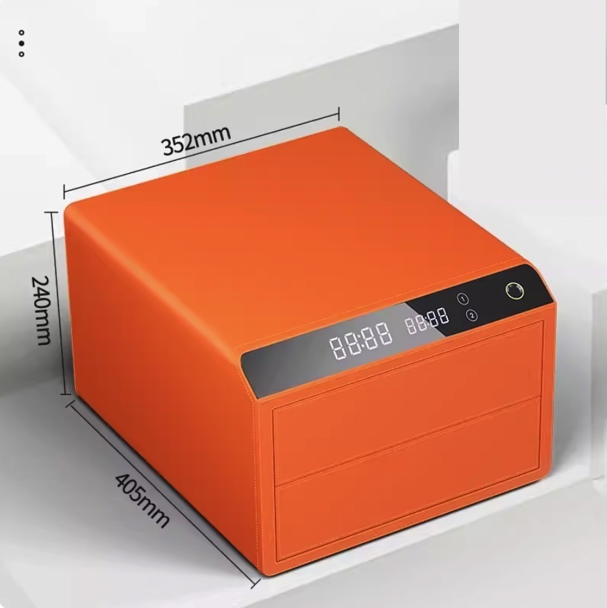 爆款家用小型抽屜式夾萬（活力柳丁（雙層）電晶體指紋+藍牙智控）