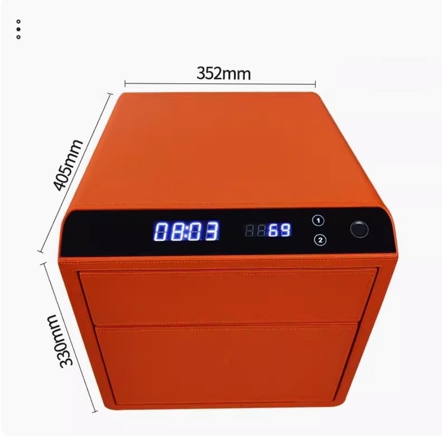 爆款家用小型抽屜式夾萬（活力柳丁（雙層增高款）電晶體指紋+WiFi智聯）