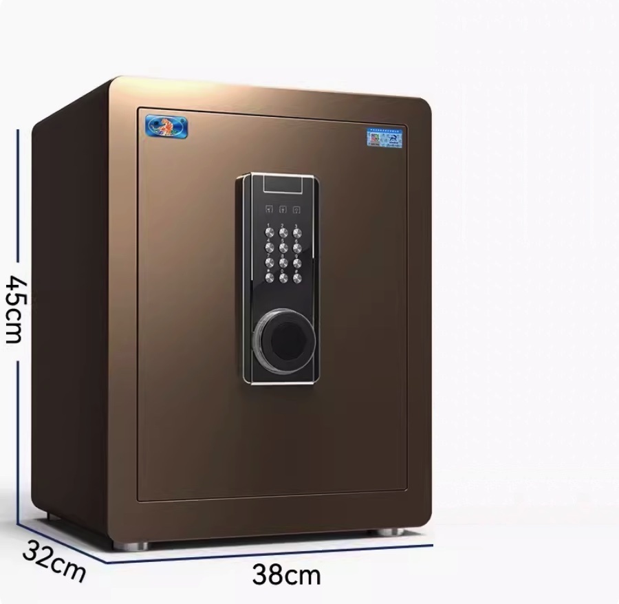 爆款智慧辦公室大容量夾萬（新品-45CM高-咖啡金（電子密碼款）