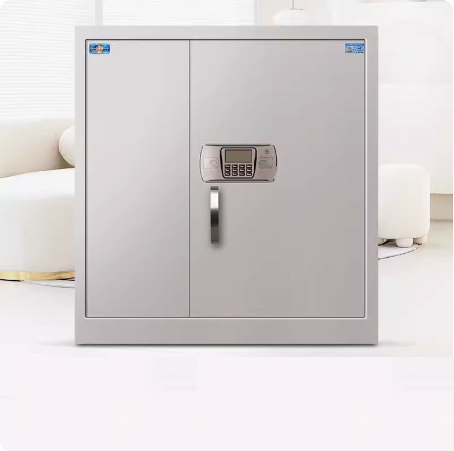 新款全鋼指紋密碼辦公文件櫃契约夾萬（90CM高（尺寸90*90*40）（電子密碼））