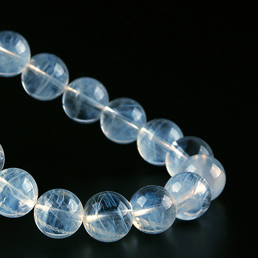 【藏寶】天使羽毛藍針石水晶手鍊/水晶手串