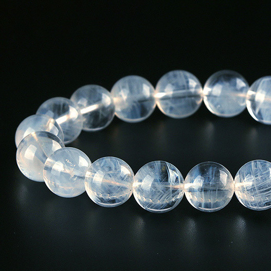 【藏寶】天使羽毛藍針石水晶手鍊/水晶手串