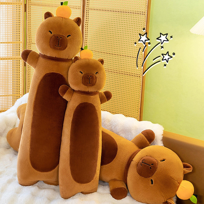 《62453》水豚君長型靠腰/抱枕