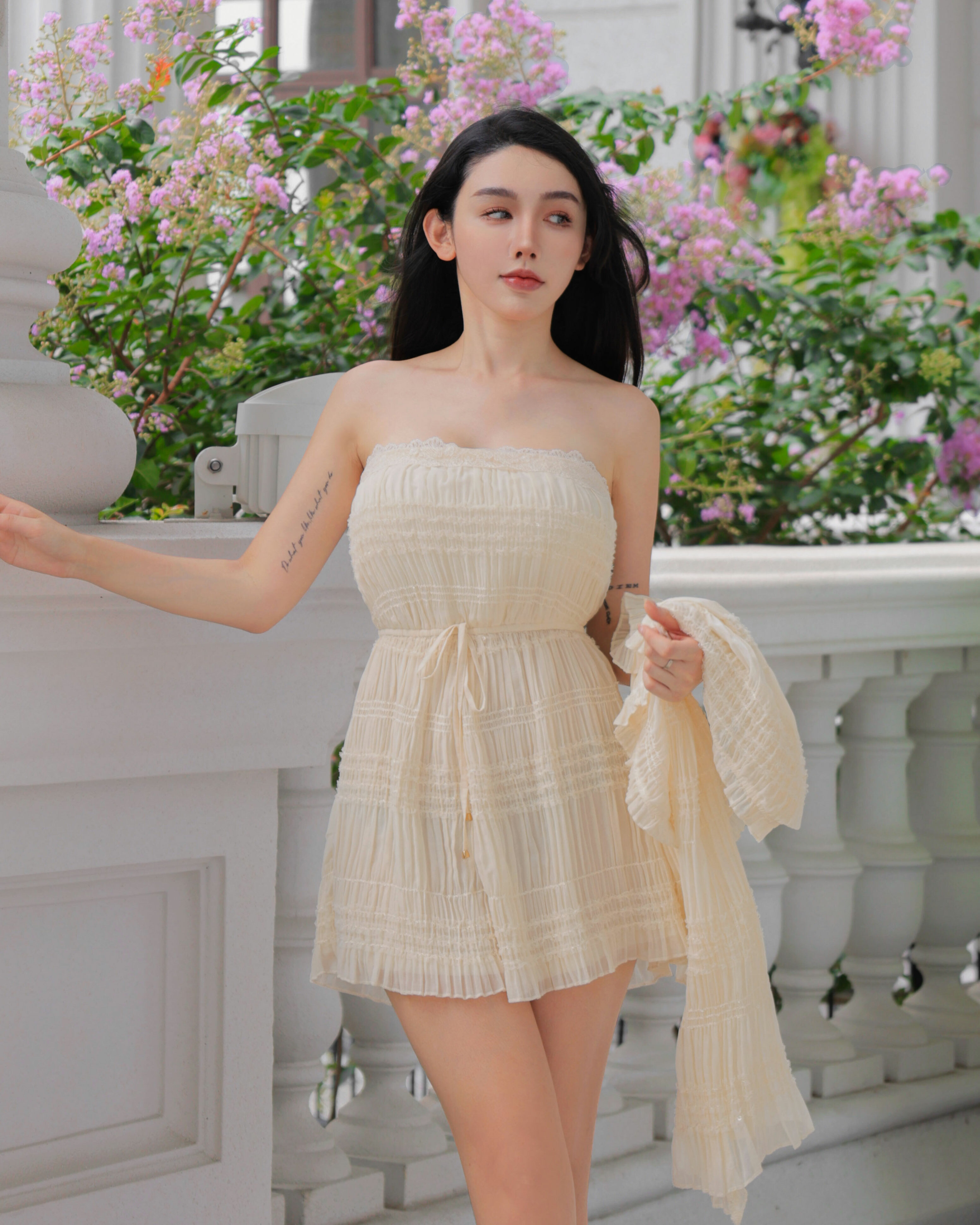 ⭒訂製-雪紡亮片連身褲裝