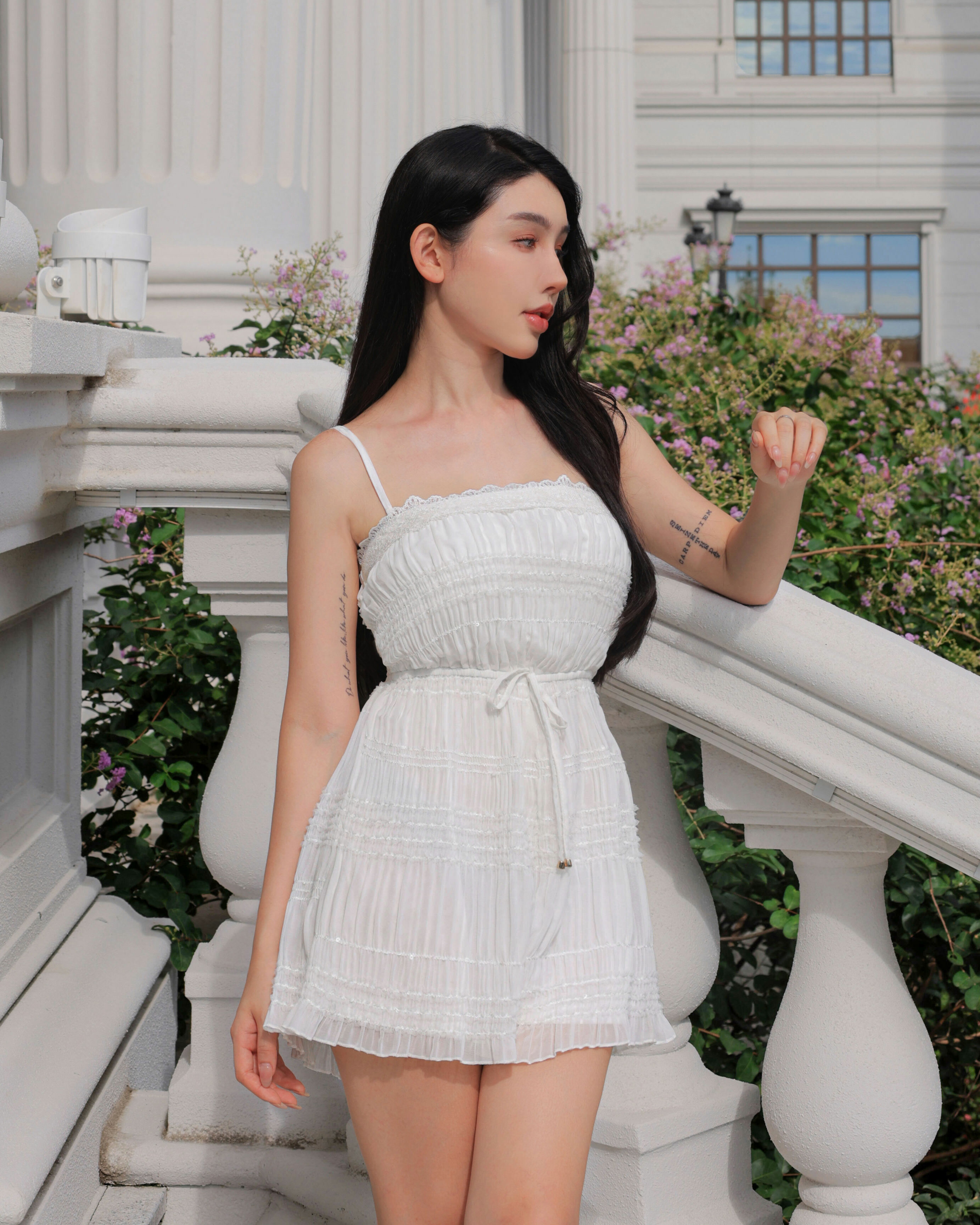 ⭒訂製-雪紡亮片連身褲裝