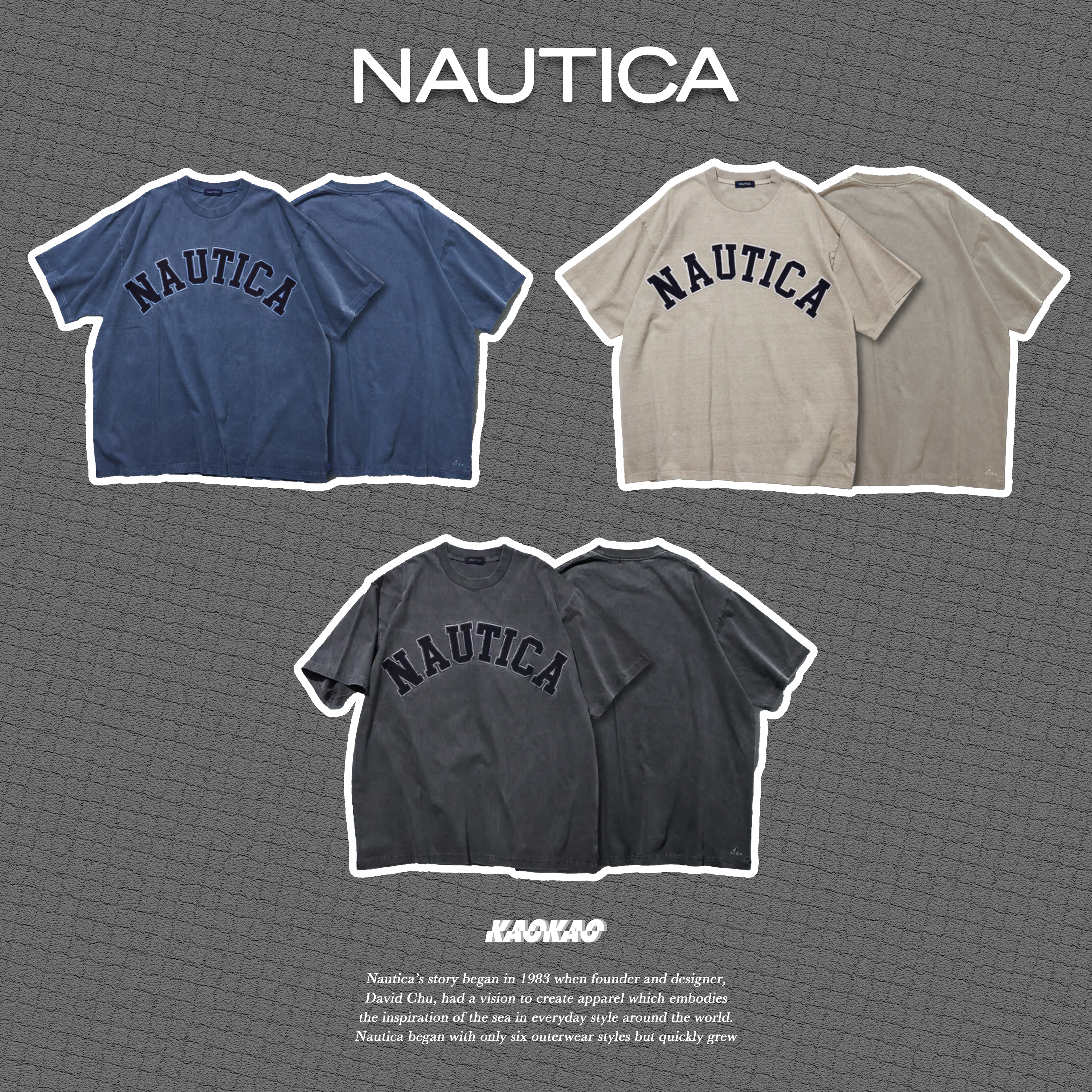 【NAUTICA】ARCH PIGMENT TEE 360 NAUTICA JAPAN Pigment Dyed Arch Logo S/S Tee – unexpected store
