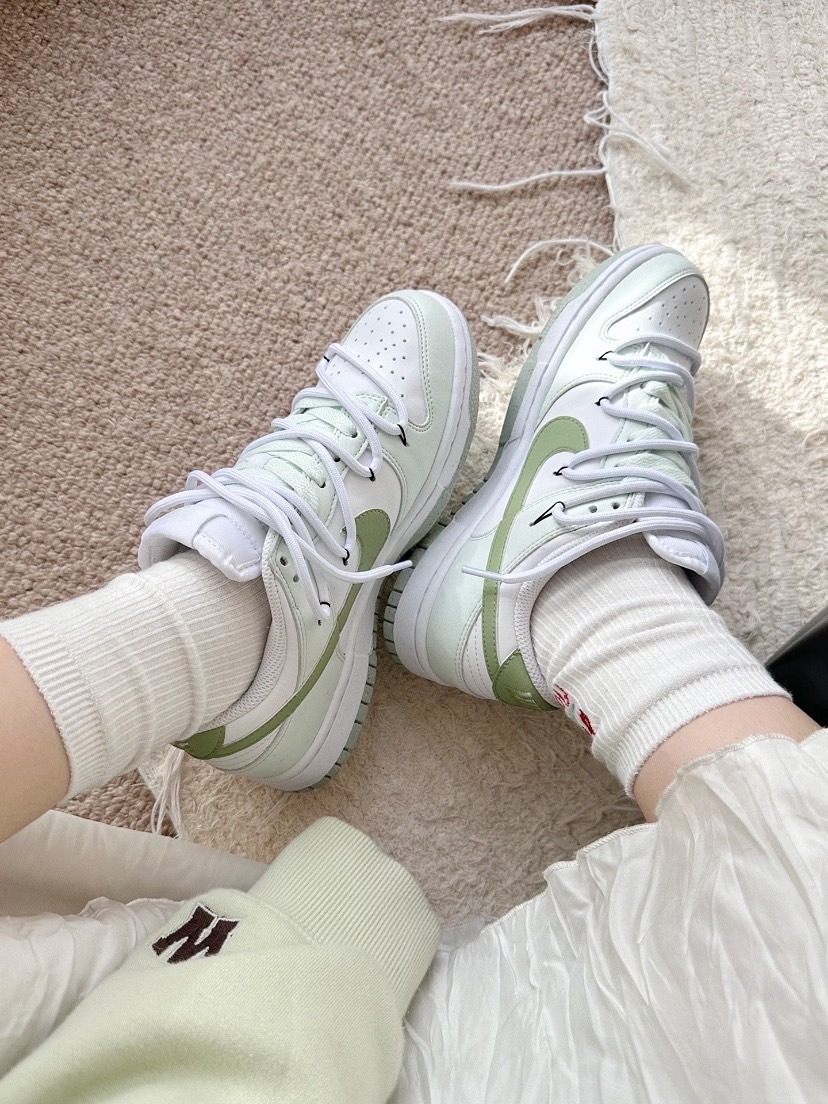 NIKE DUNK LOW 白綠 訂製款 DN1431-102（Team15-青提奶綠）