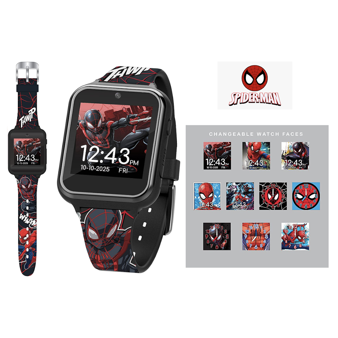 美國兒童智能手錶 - SpiderMan (Black)