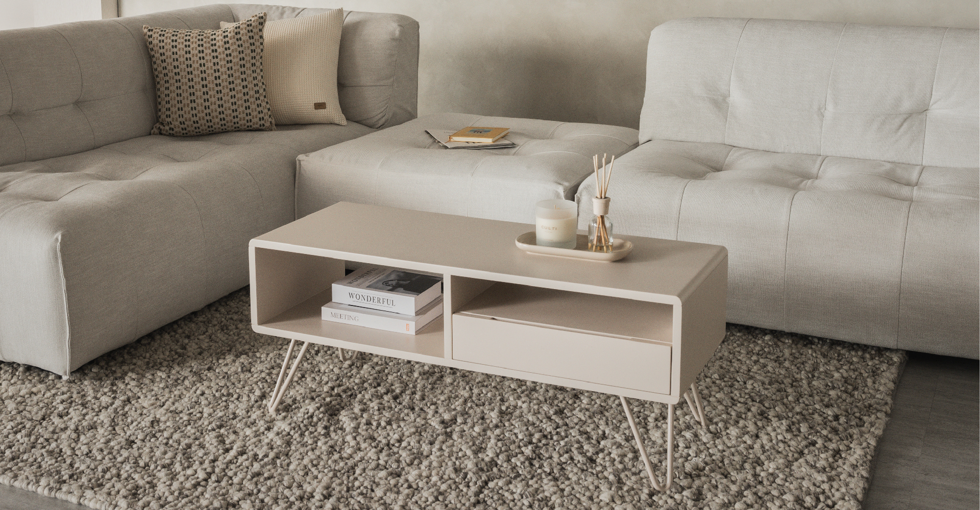 Slow Motion 茶几-奶茶