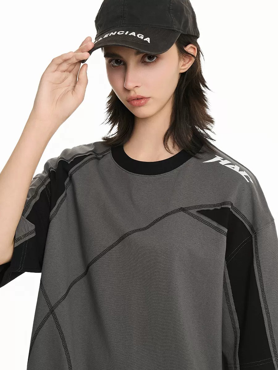 Harsh and Cruel 24SS 不規則拼接結構涼感短袖 T HX242020189