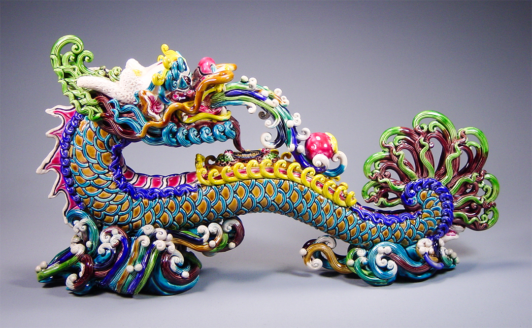 台灣國寶交趾陶｜龍如意L