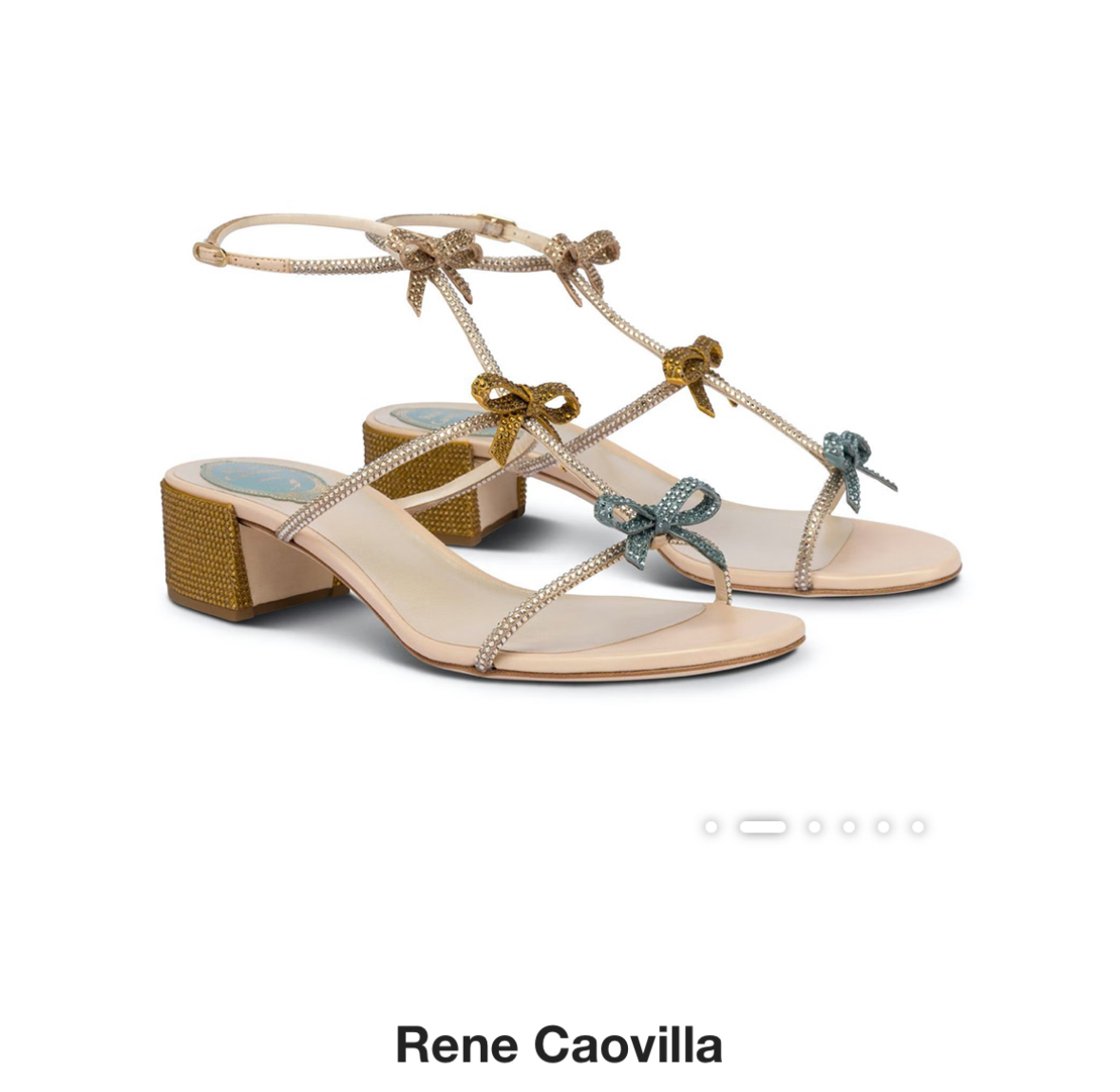 Rene Caovilla蝴蝶結低跟涼鞋 -M