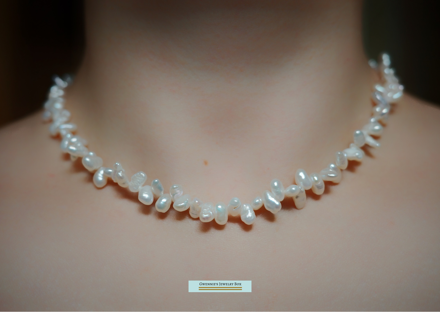 巴洛克花瓣珍珠項鍊