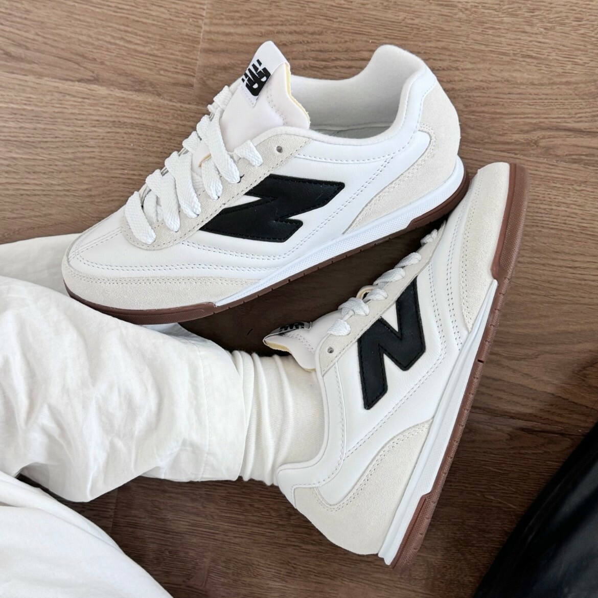 New Balance RC42 White Reflection 黑白焦糖 膠底 麂皮 皮革 拼接 休閒鞋