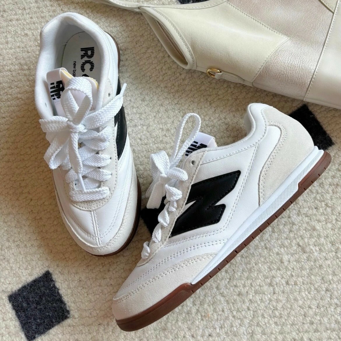 New Balance RC42 White Reflection 黑白焦糖 膠底 麂皮 皮革 拼接 休閒鞋