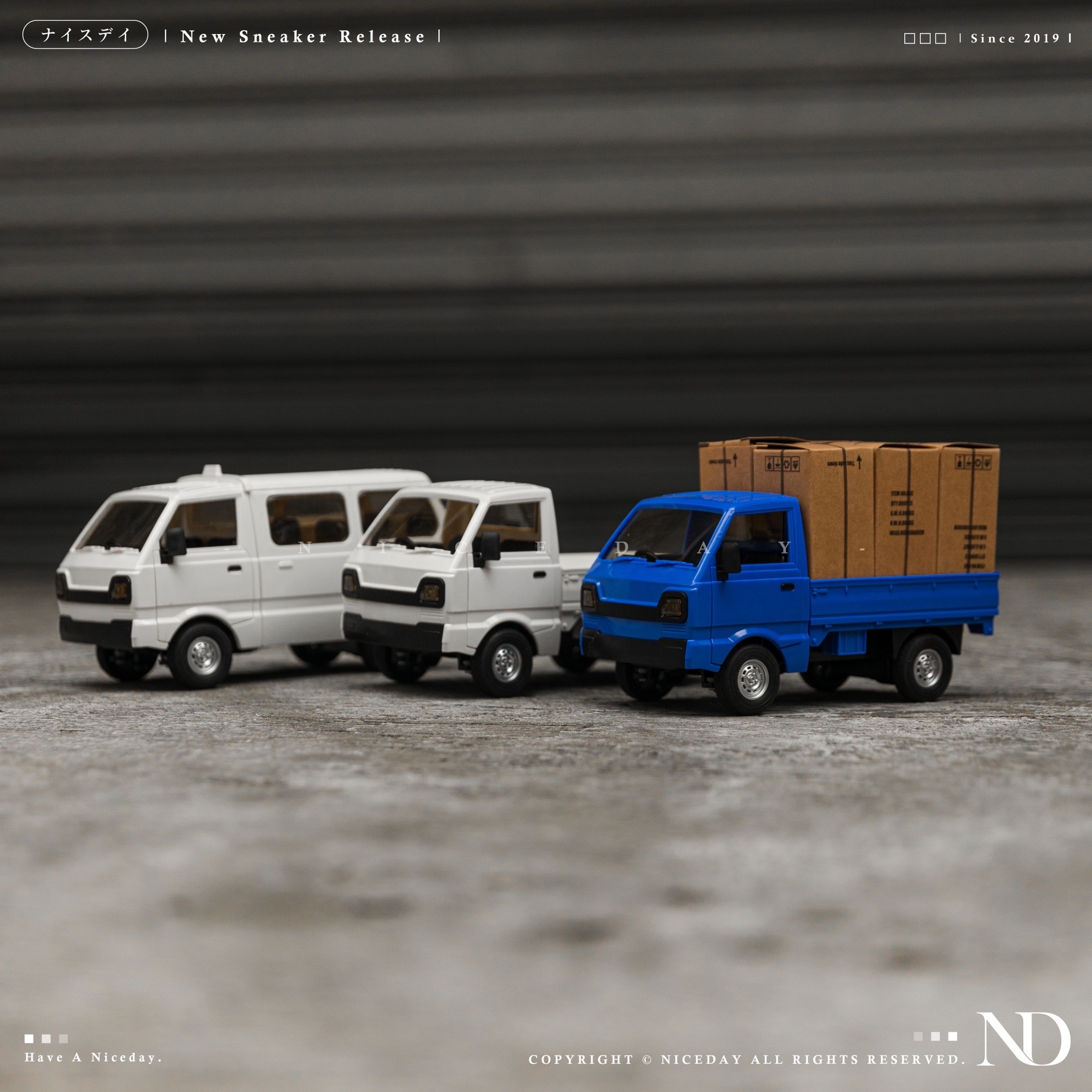 NICEDAY 現貨 配件 甩尾小貨車 藍 白 箱型車 遙控車 ESO瘦子 玩具