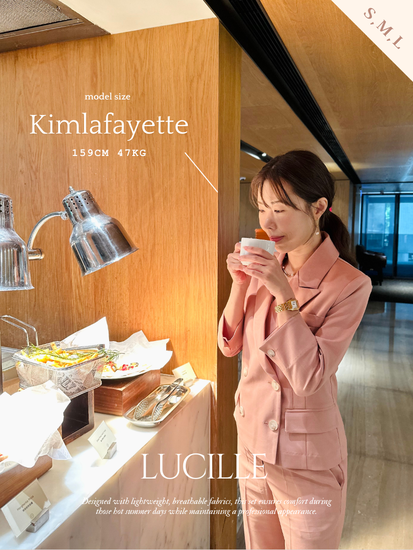[現貨]Lucille 西服雙排釦套裝外套 [ 2色/ S ]