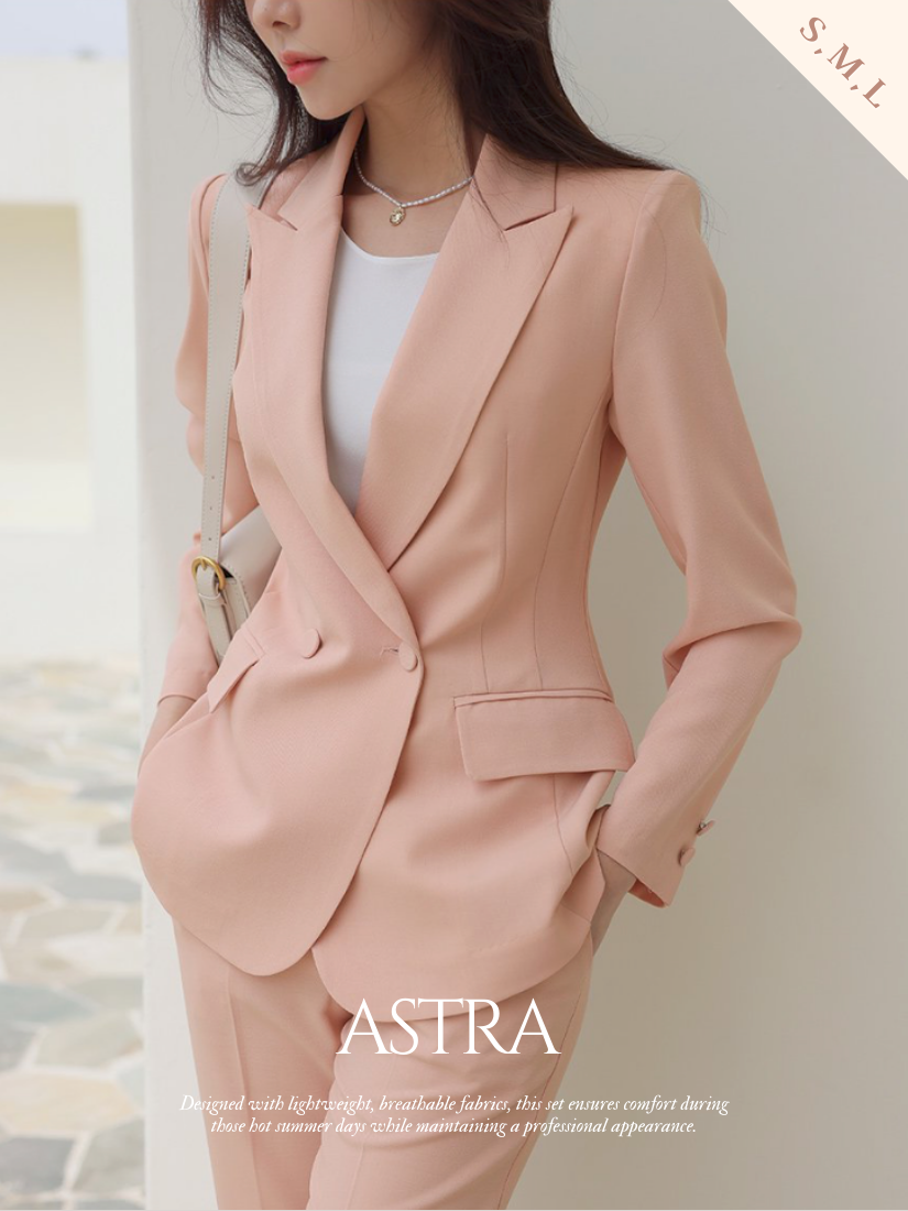 [現貨]Astra劍領西服套裝外套 [ 蜜桃粉/ S ]