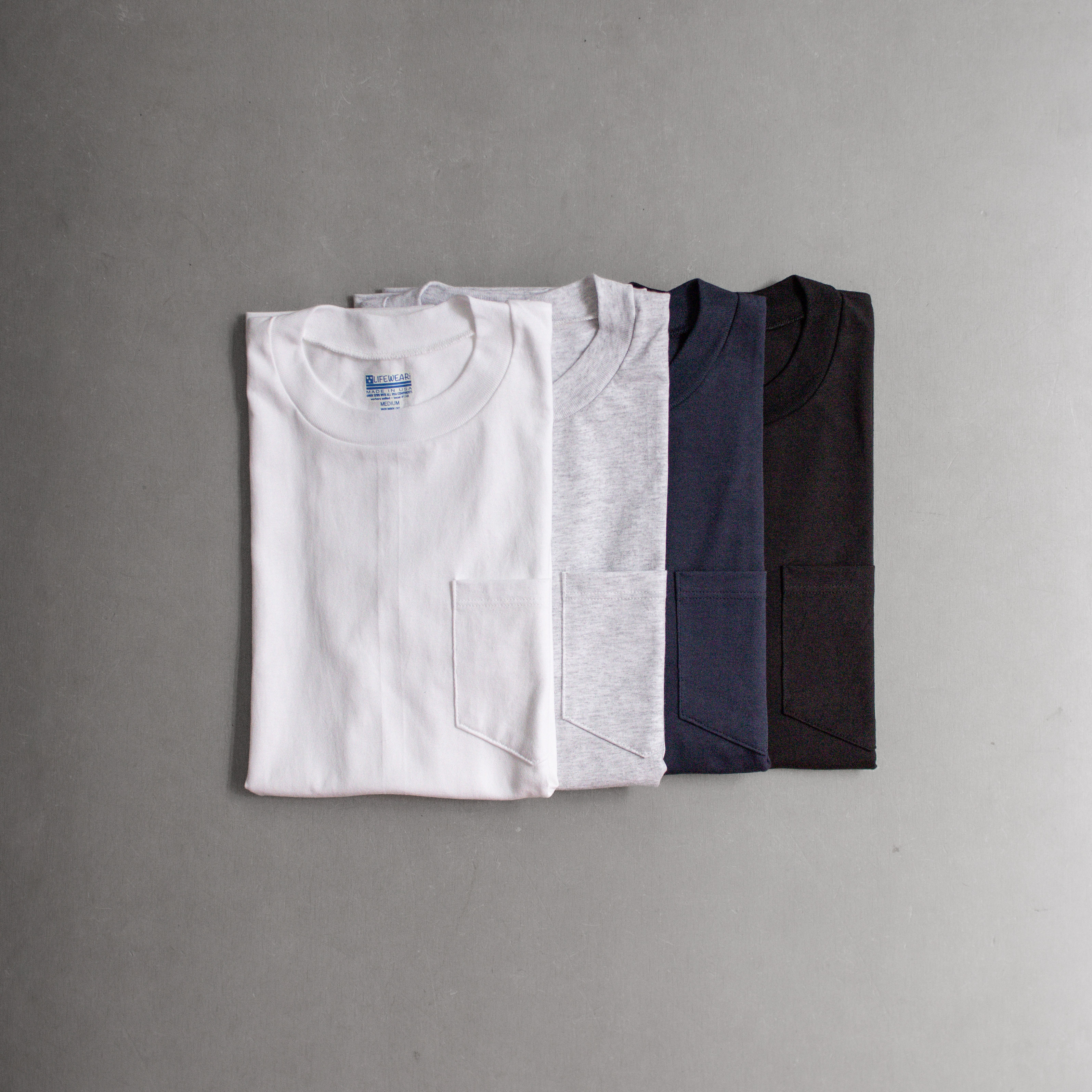 LIFEWEAR 7OZ HEAVY POCKET TEE 美國製 7盎司 圓領 素面 短袖 口袋 T恤