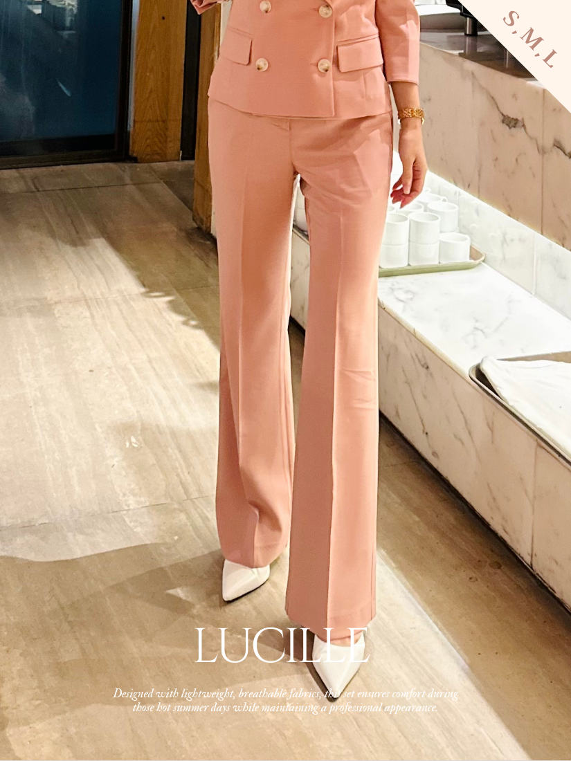 [現貨]Lucille 西服雙排釦套裝長褲 [ 2色 / S ]