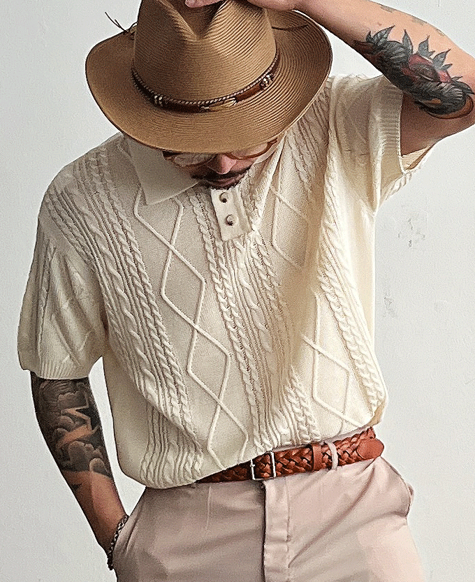 電纜夏季漁夫針織衫上衣