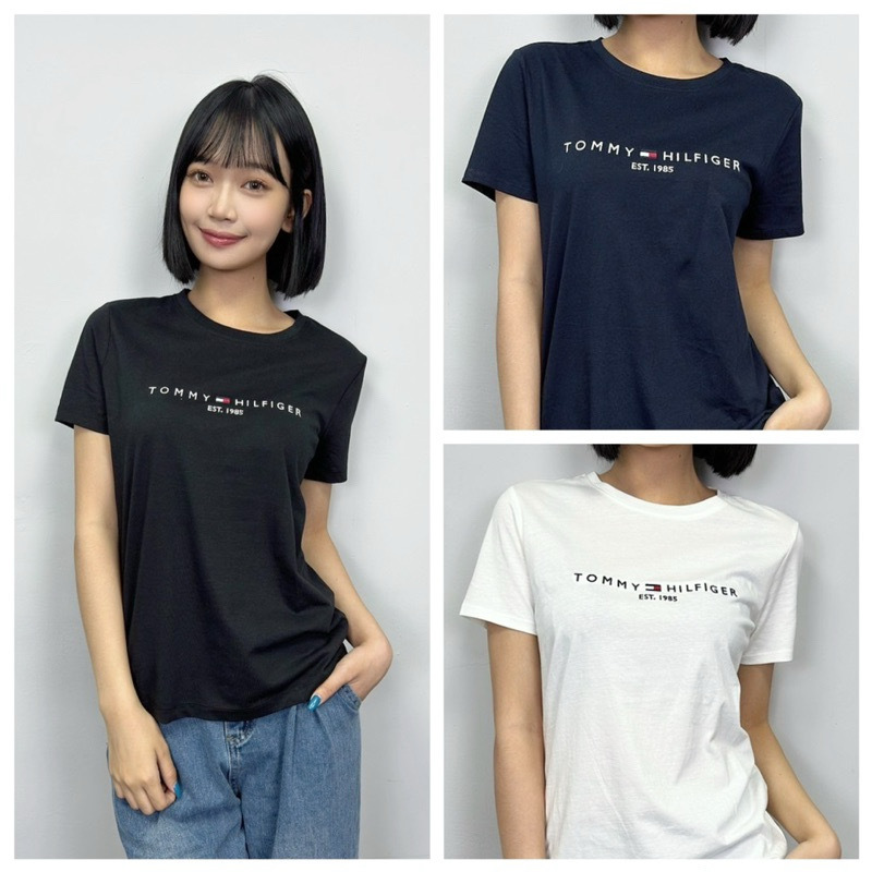 Tommy Hilfiger 女款 電繡經典字母國旗 短袖上衣 短T