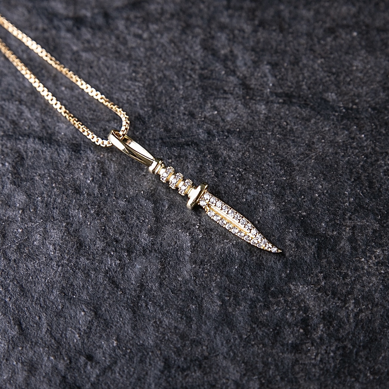 Gold Coast 項鍊-S925純銀-匕首-金色