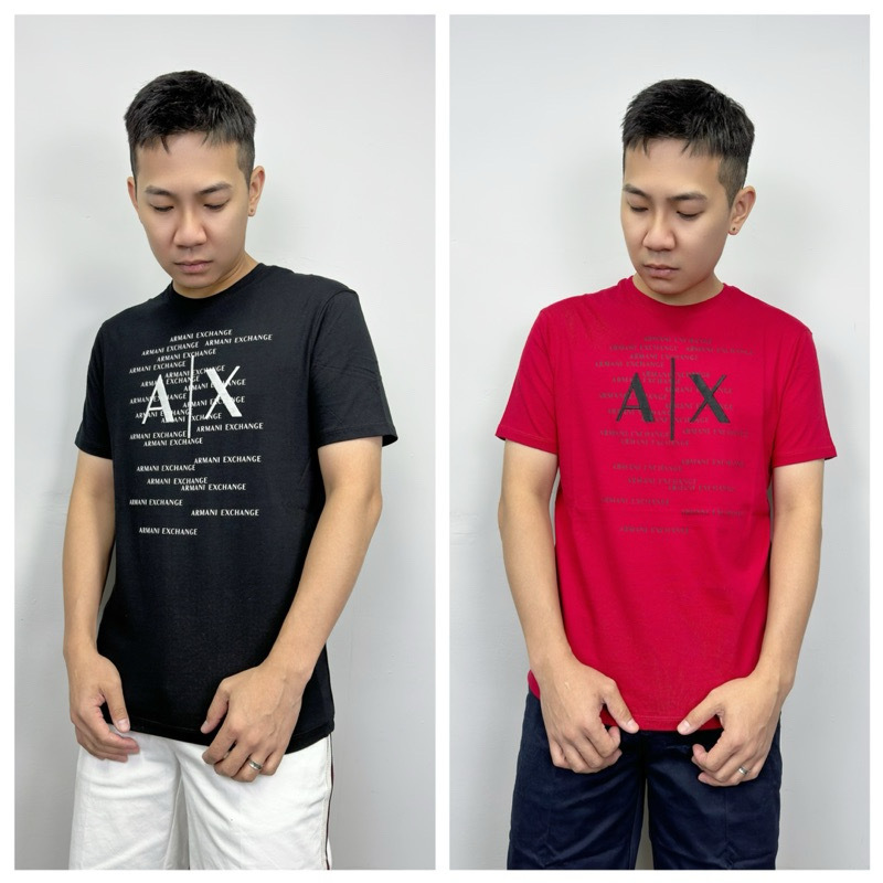 Armani Exchange AX 電繡大字/滿版小字 短袖上衣 短袖 短T