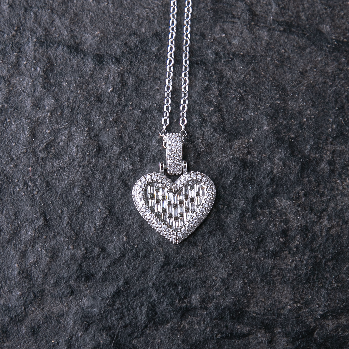 Gold Coast 項鍊-帶鑽愛心-18inch-含鍊子