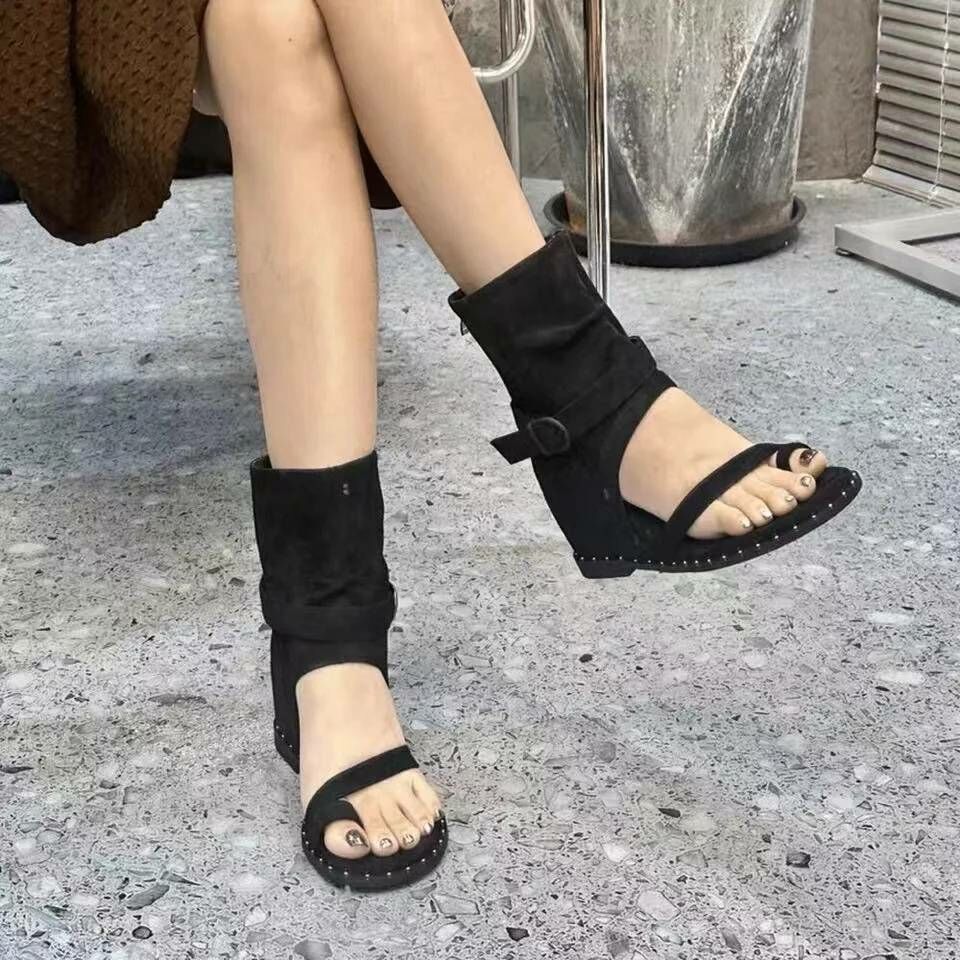 羅馬風造型內增高涼鞋