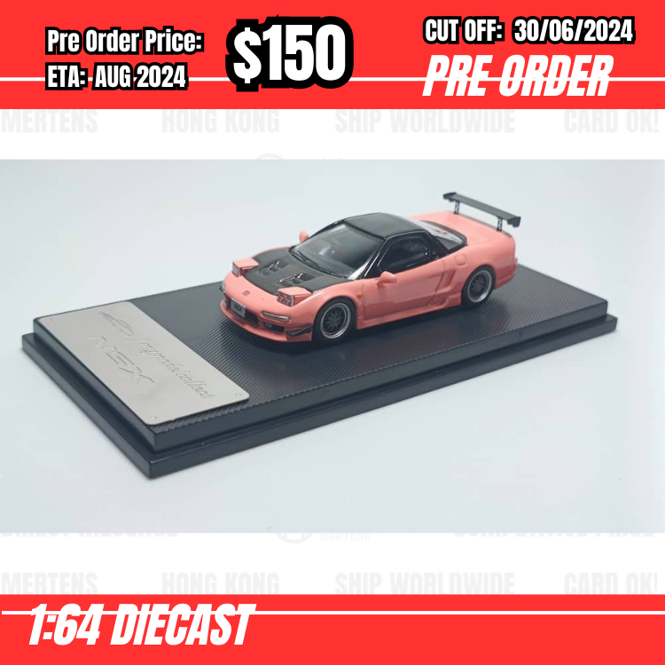 PO-$150 * Model Collect * 1:64 Honda NSX NA1 Pink w/carbon hood [OD24/06]