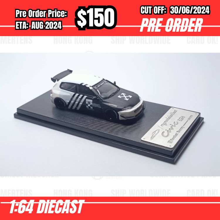PO-$150 * Model Collect * 1:64 Honda Civic EG6 Pandem Off White [OD24/06]