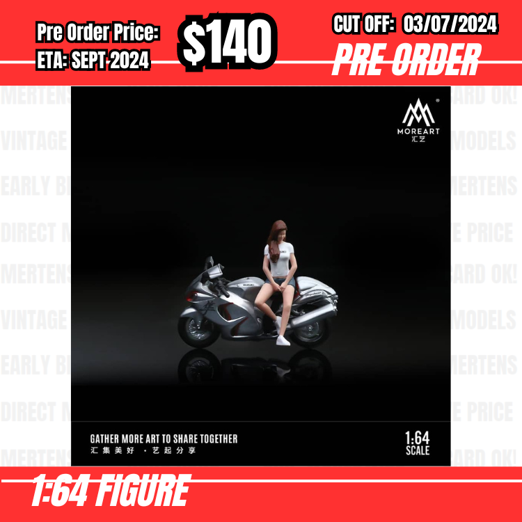 PO-$140 * Moreart * 1:64 Figure - Suzuki Hayabusa White [OD24/06]