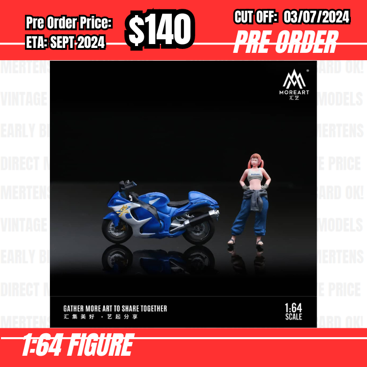 PO-$140 * Moreart * 1:64 Figure - Suzuki Hayabusa Blue [OD24/06]