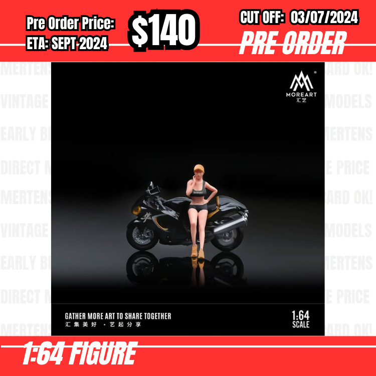 PO-$140 * Moreart * 1:64 Figure - Suzuki Hayabusa Black [OD24/06]
