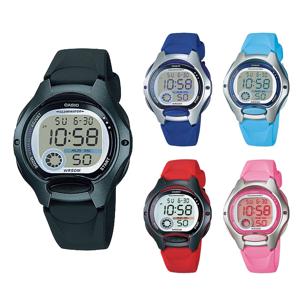 【CASIO 卡西歐】LW-200 多種顏色 小巧時尚 夏季亮色 LED 日期星期 輕鬆配戴 電子錶 手錶