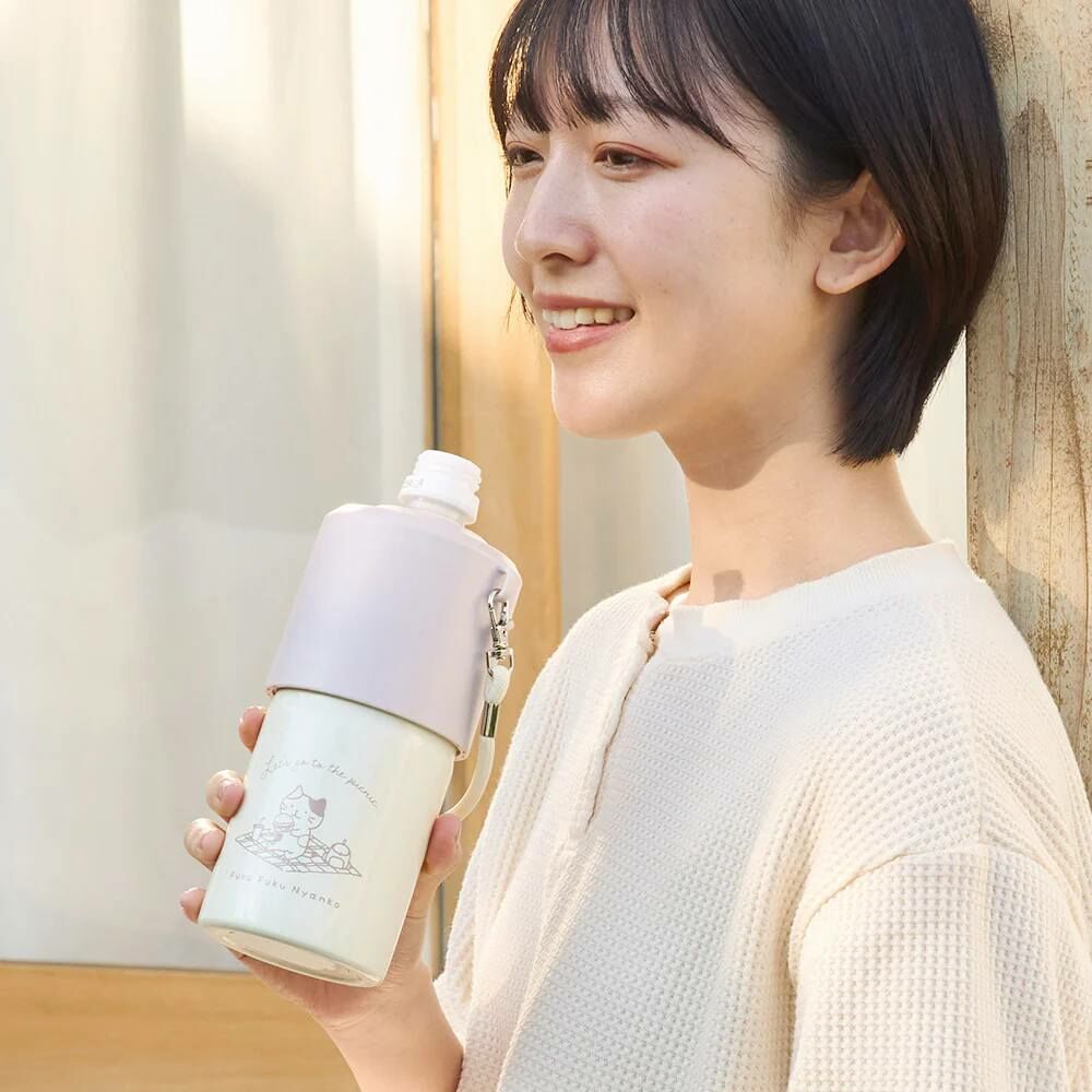 日本🇯🇵Fuku Fuku Nyanko 外出保冷 PET 瓶冷卻器