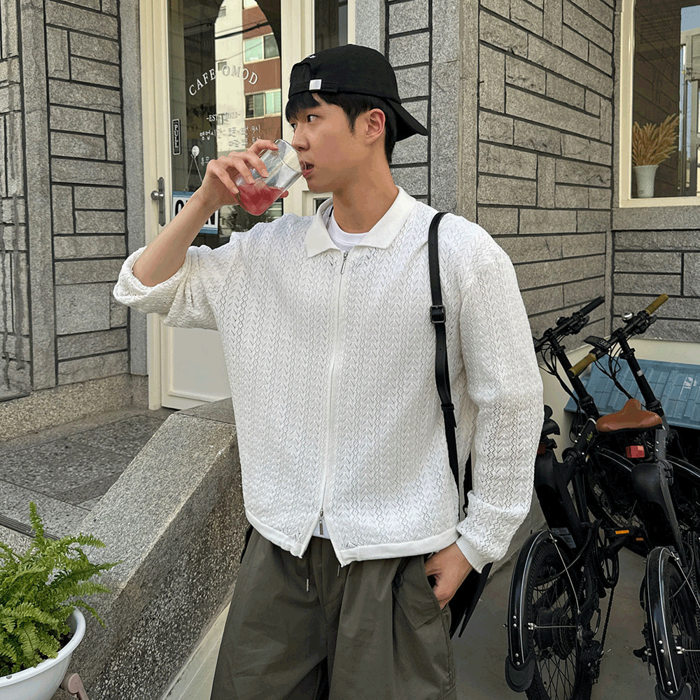 涼爽夏季雙向拉鍊外套