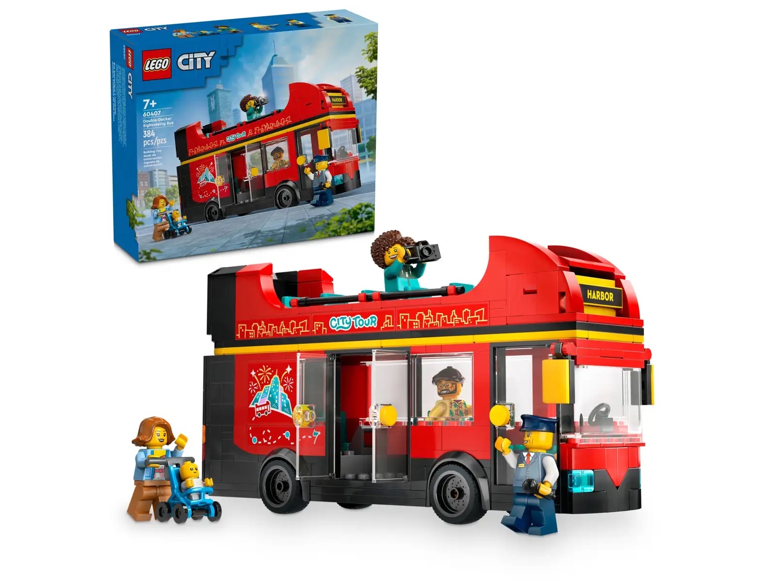 [飛米樂高積木專賣店] LEGO 60407 City-紅色雙層觀光巴士