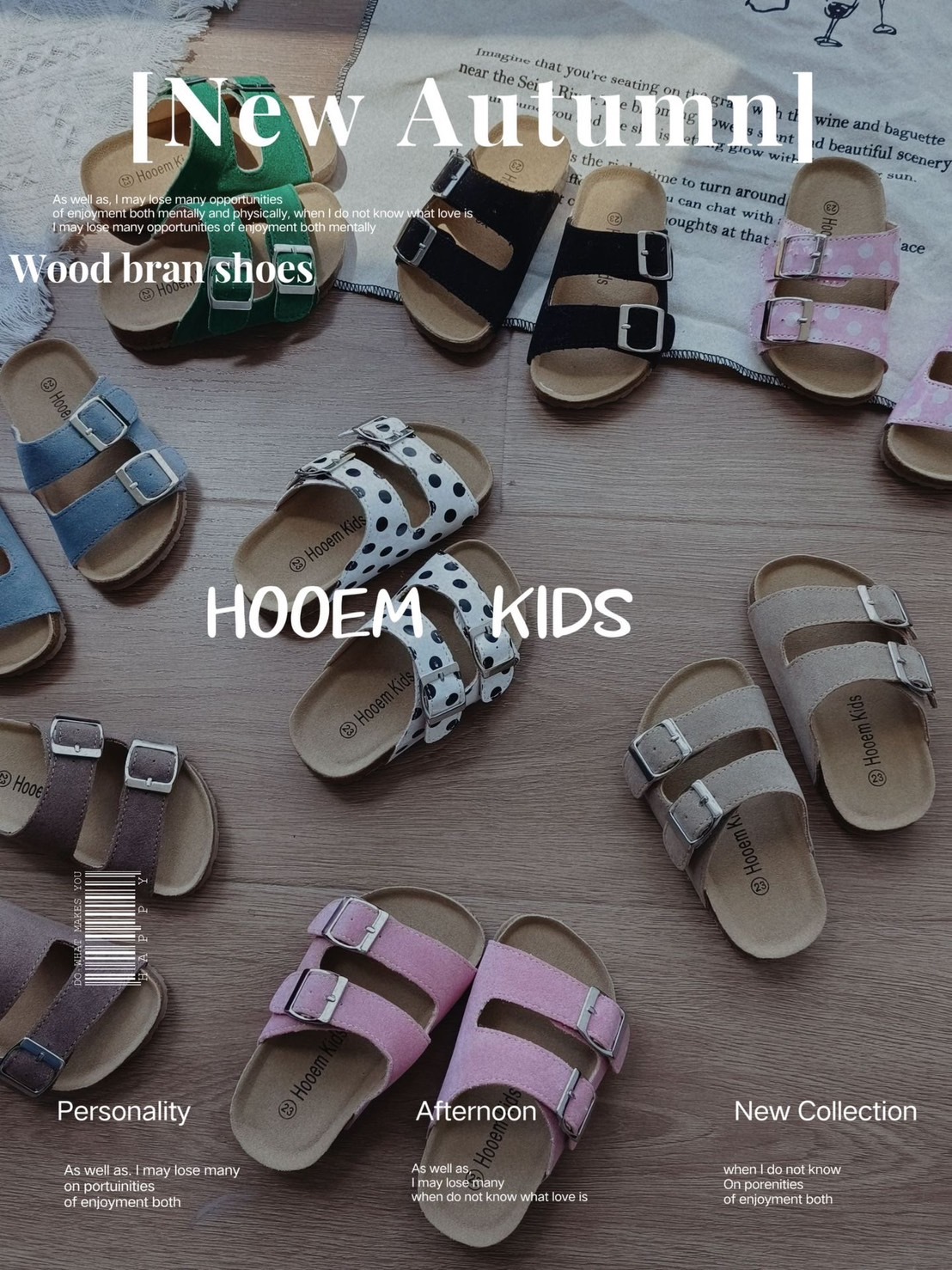 親子鞋_雙扣木糠拖鞋