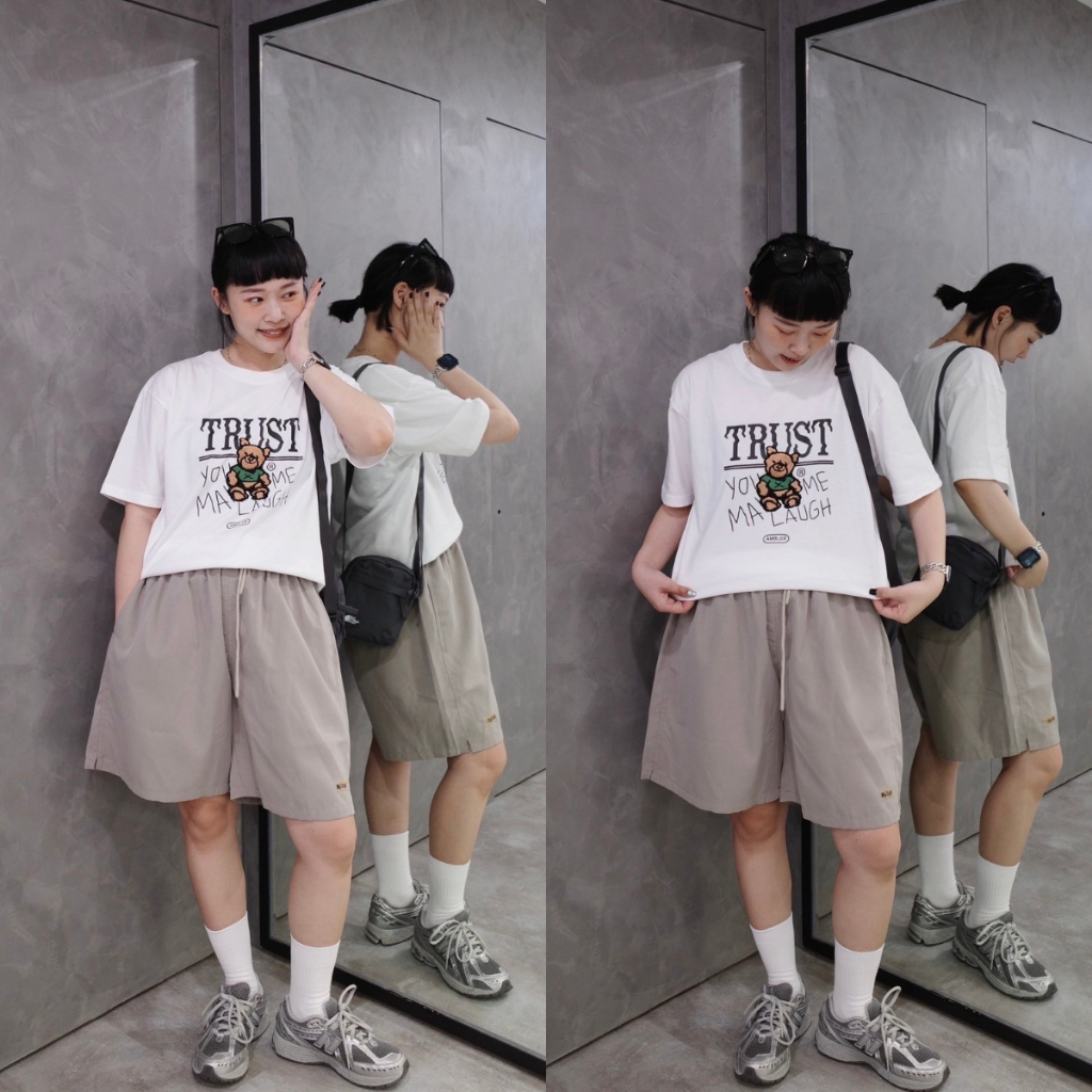 AMBLER 刺繡熊短袖