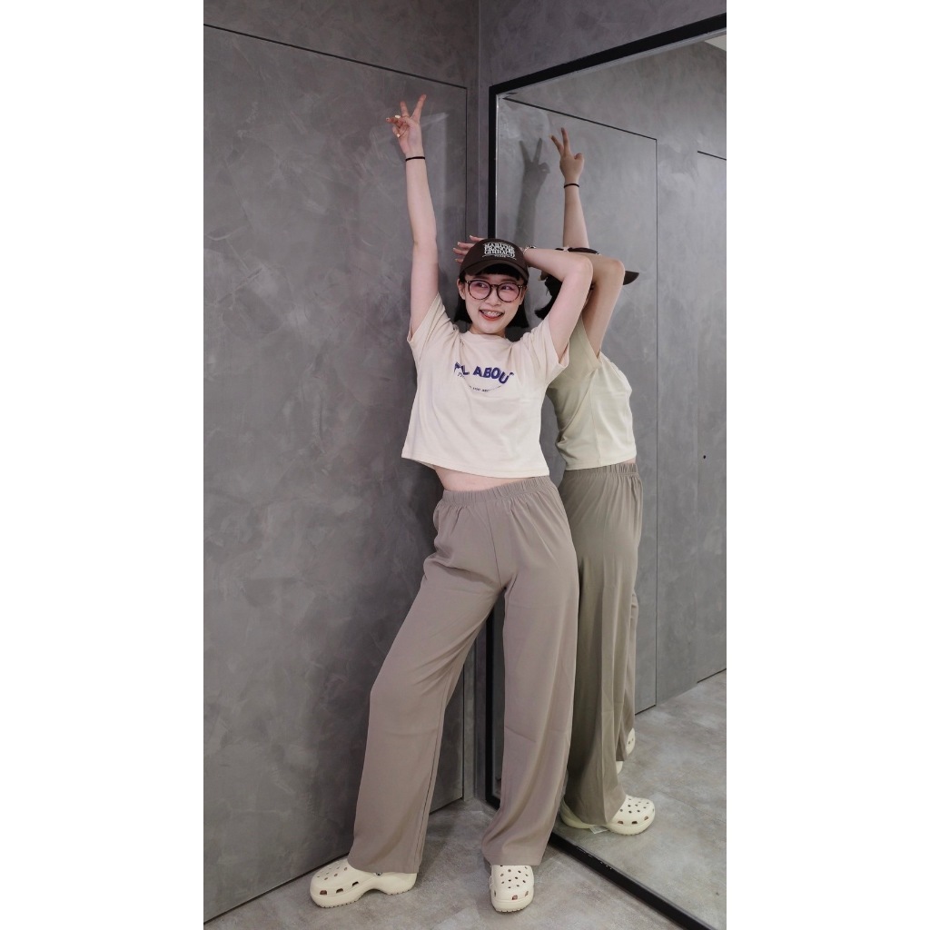 3010 面膜涼感闊腿褲