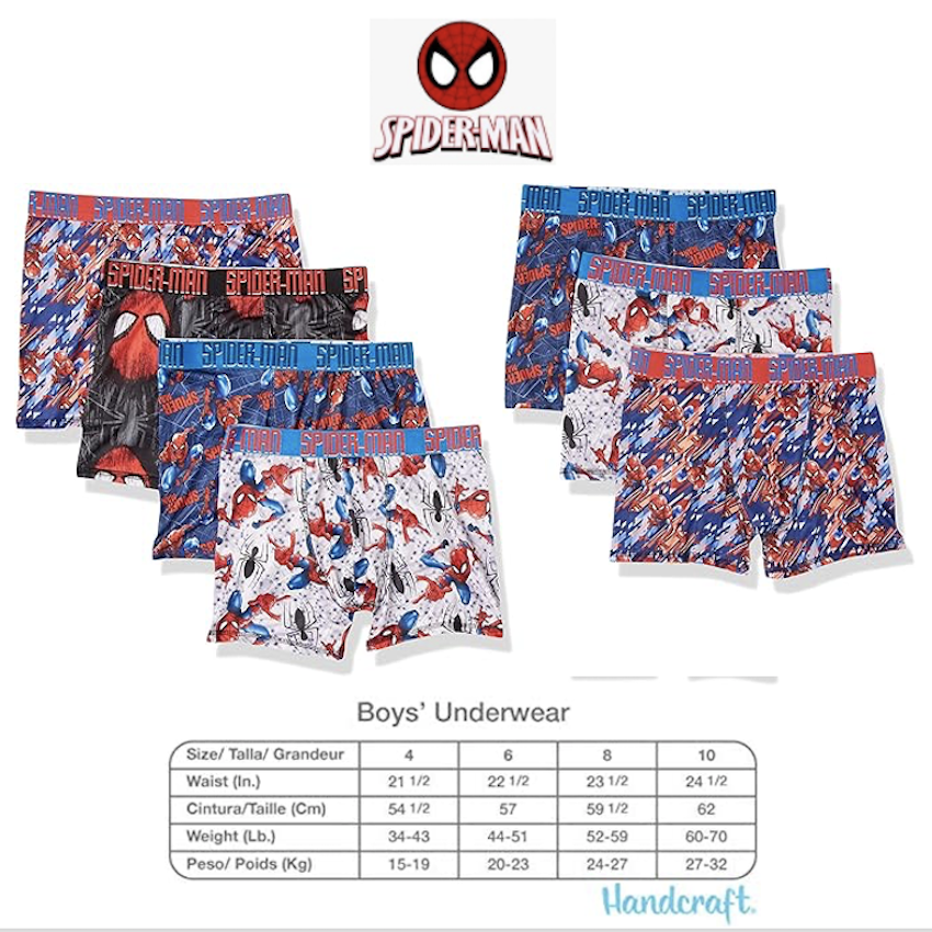 美國 SpiderMan 男童平腳內褲 (7枚入)