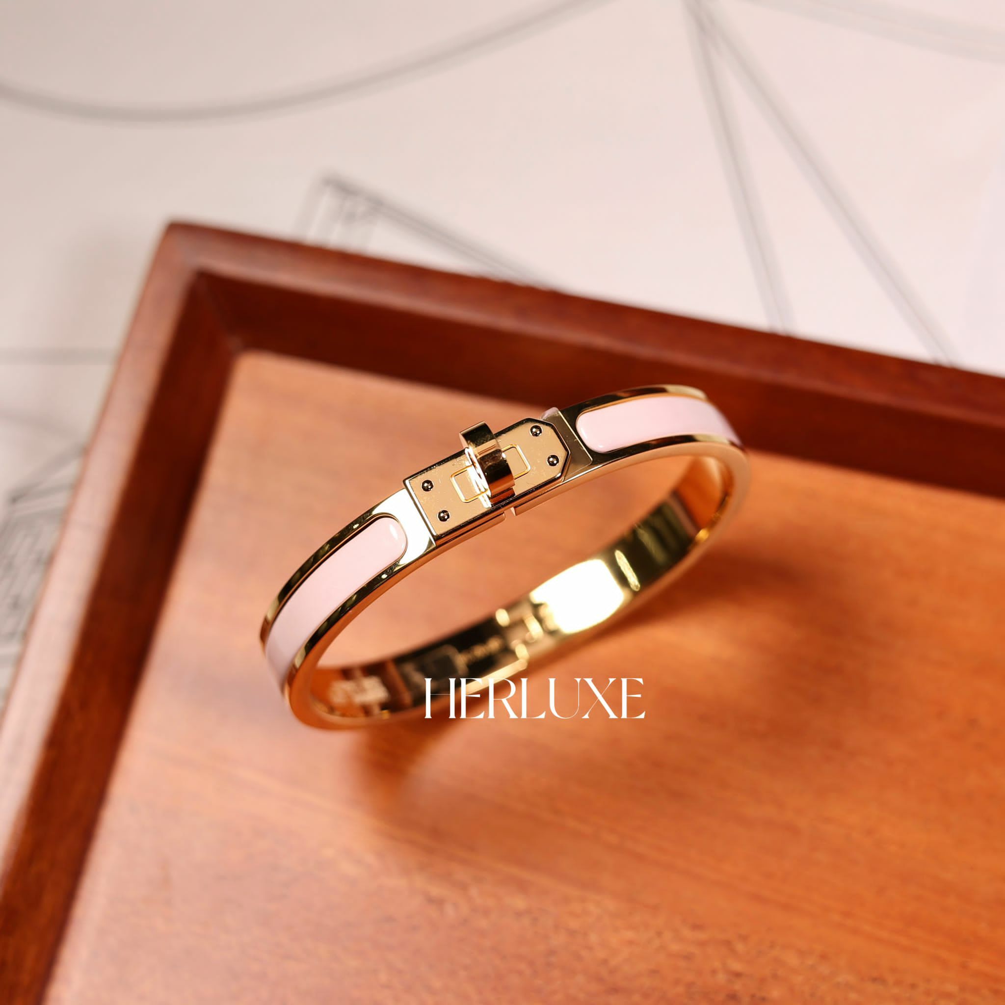 Mini clic kelly bracelet pm 1Z rose candeur CC