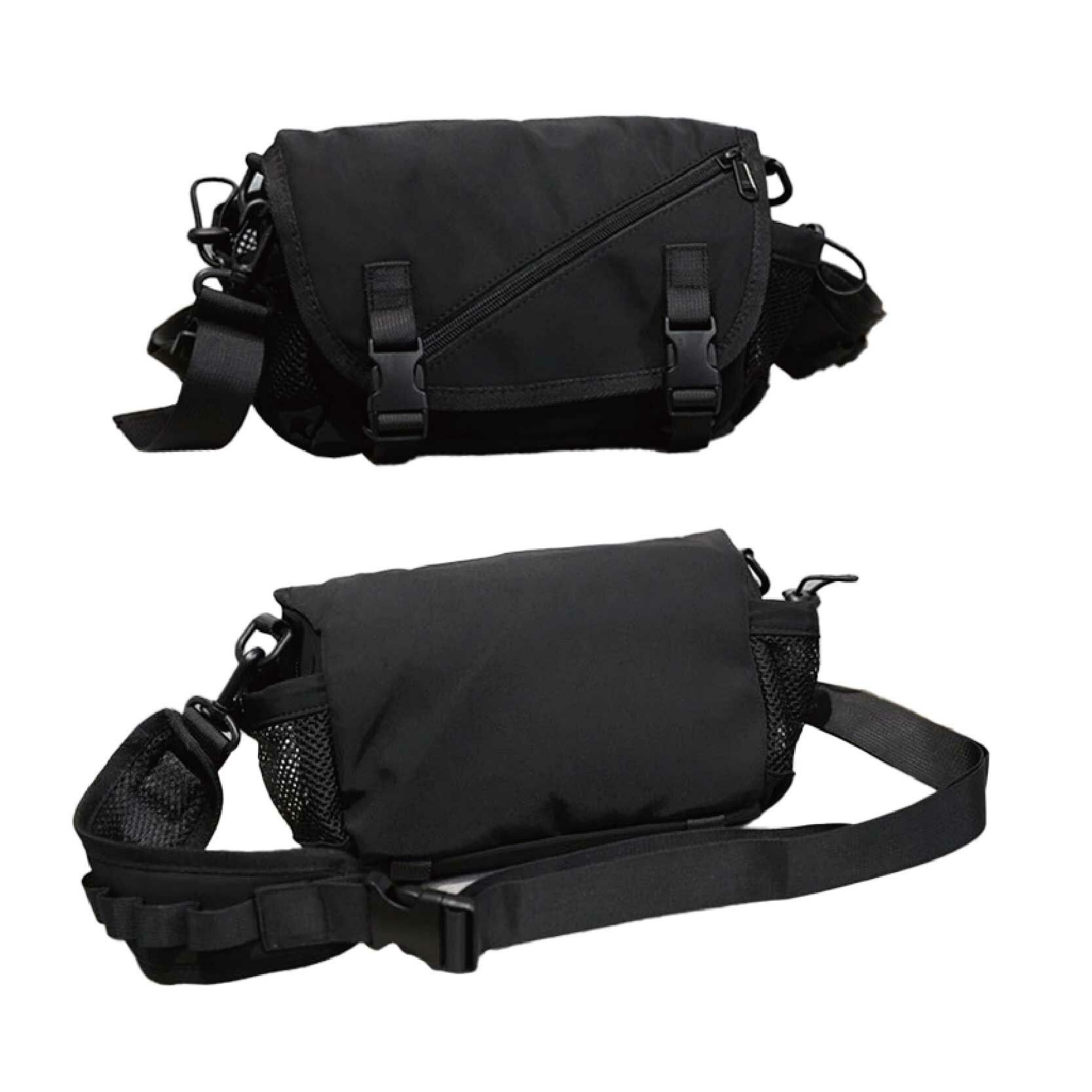 【黎陽】多功能耐磨斜背包 黑 工裝包/休閒/單間斜跨/掀蓋式/小包/大容量/好收納 70WCB003