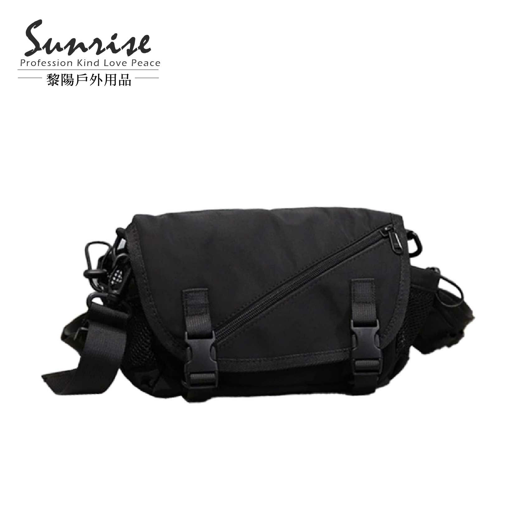 【黎陽】多功能耐磨斜背包 黑 工裝包/休閒/單間斜跨/掀蓋式/小包/大容量/好收納 70WCB003
