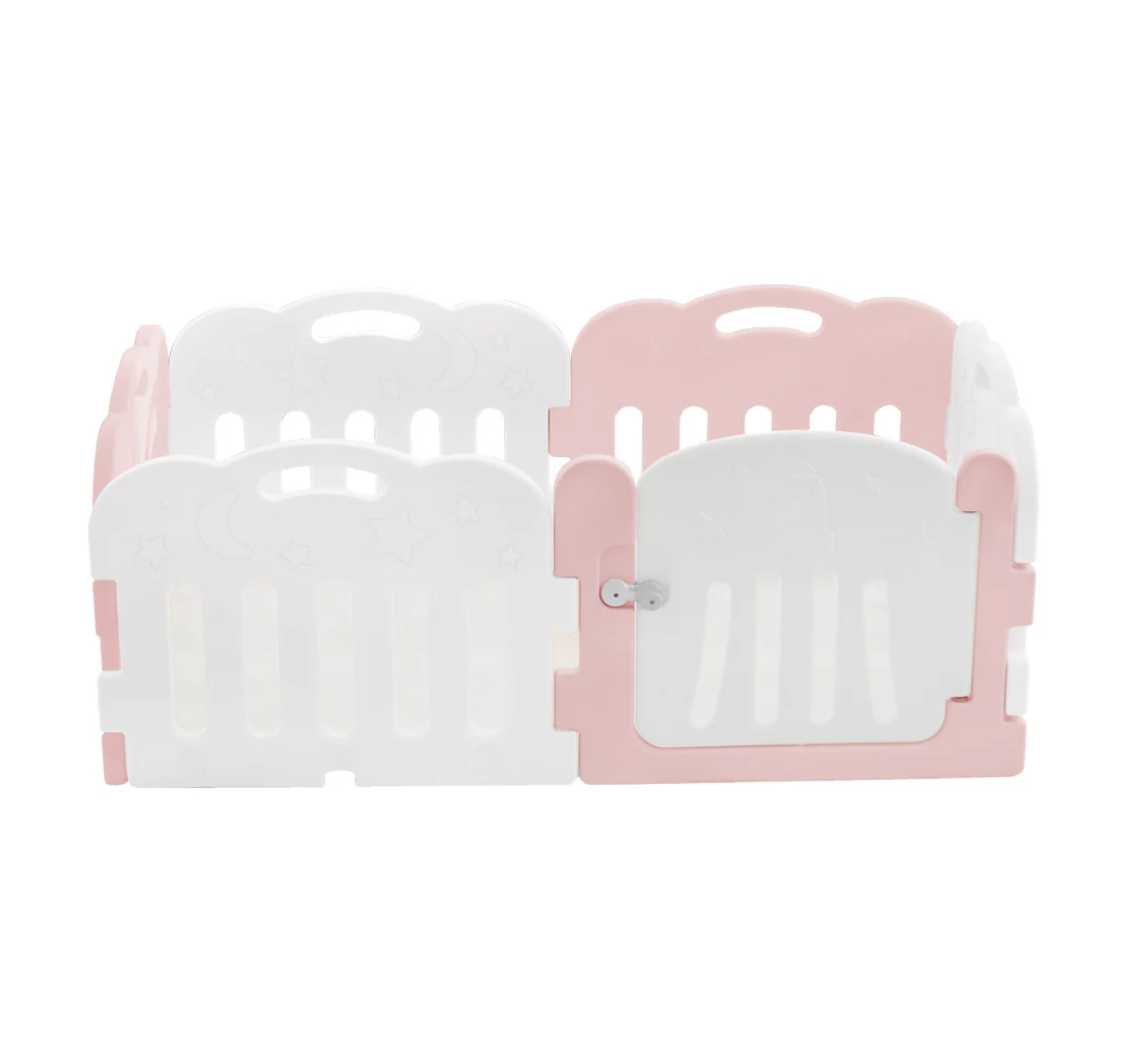 Caraz 5+1 Kibel 寶寶屋地墊套裝 - 甜美粉 + 白