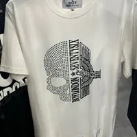 [S] BOYLONDON BIG LOGO PRINT T-SHIRT,WHITE/BLACK, B63TL07U800 [FINAL SALE] (SBB395)