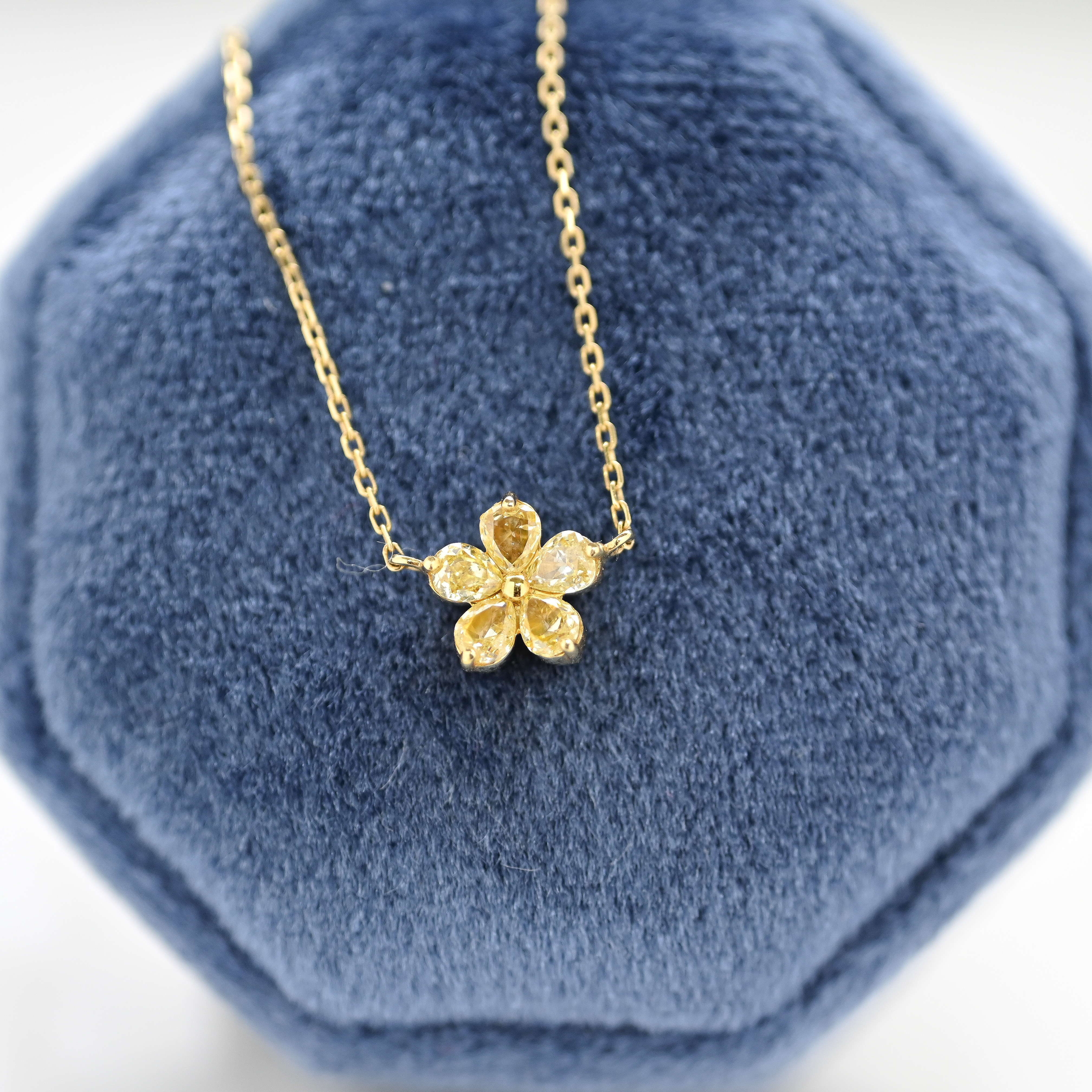 18K Flower Diamond Necklace