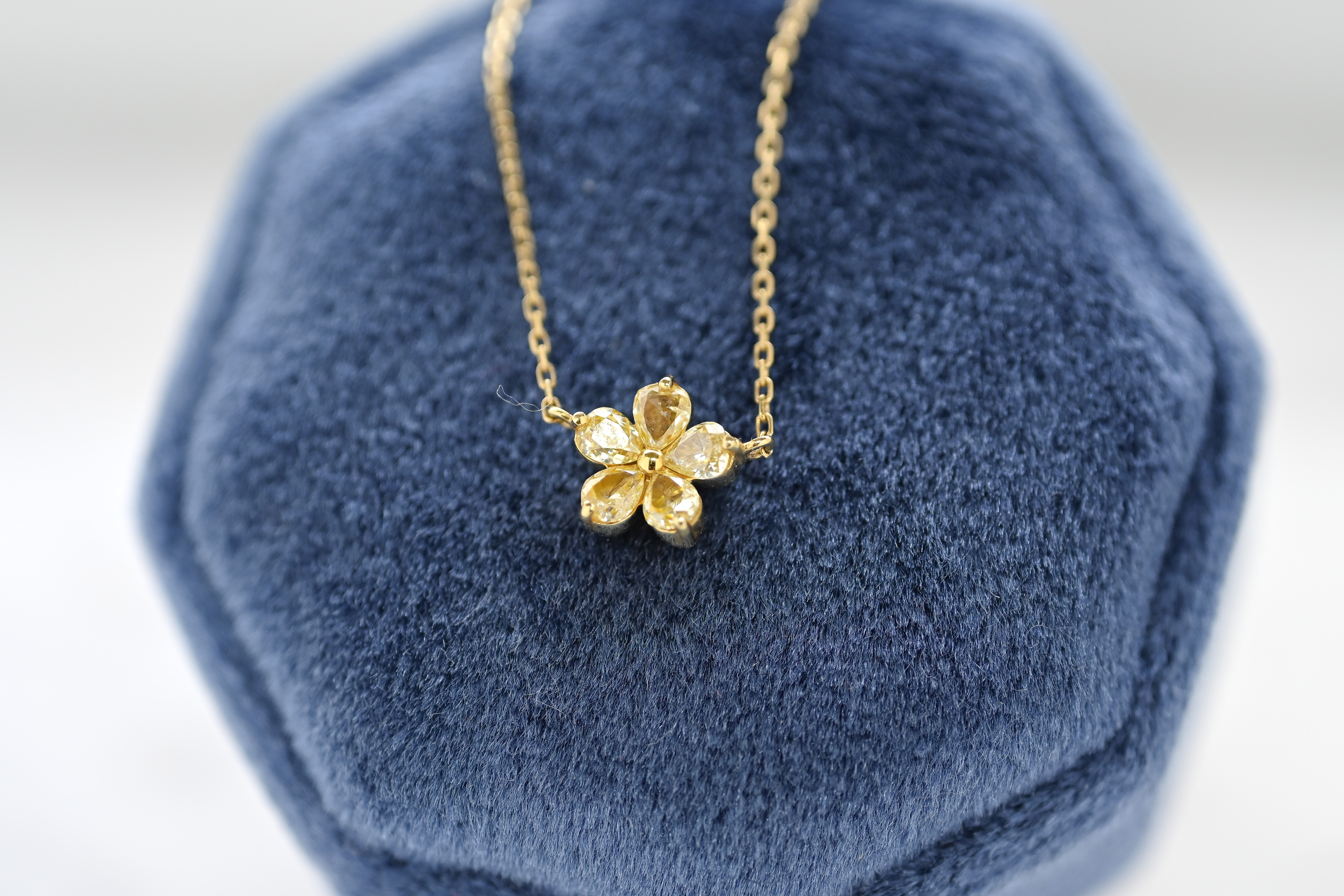 18K Flower Diamond Necklace
